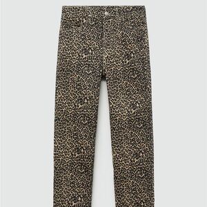 Mango Leopard Print Jeans - 6